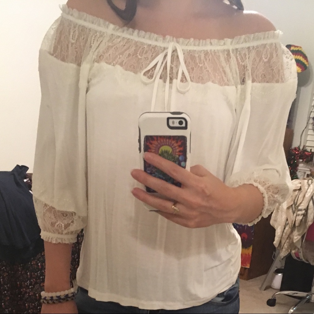 Dreamy boho hippie lace blouse
